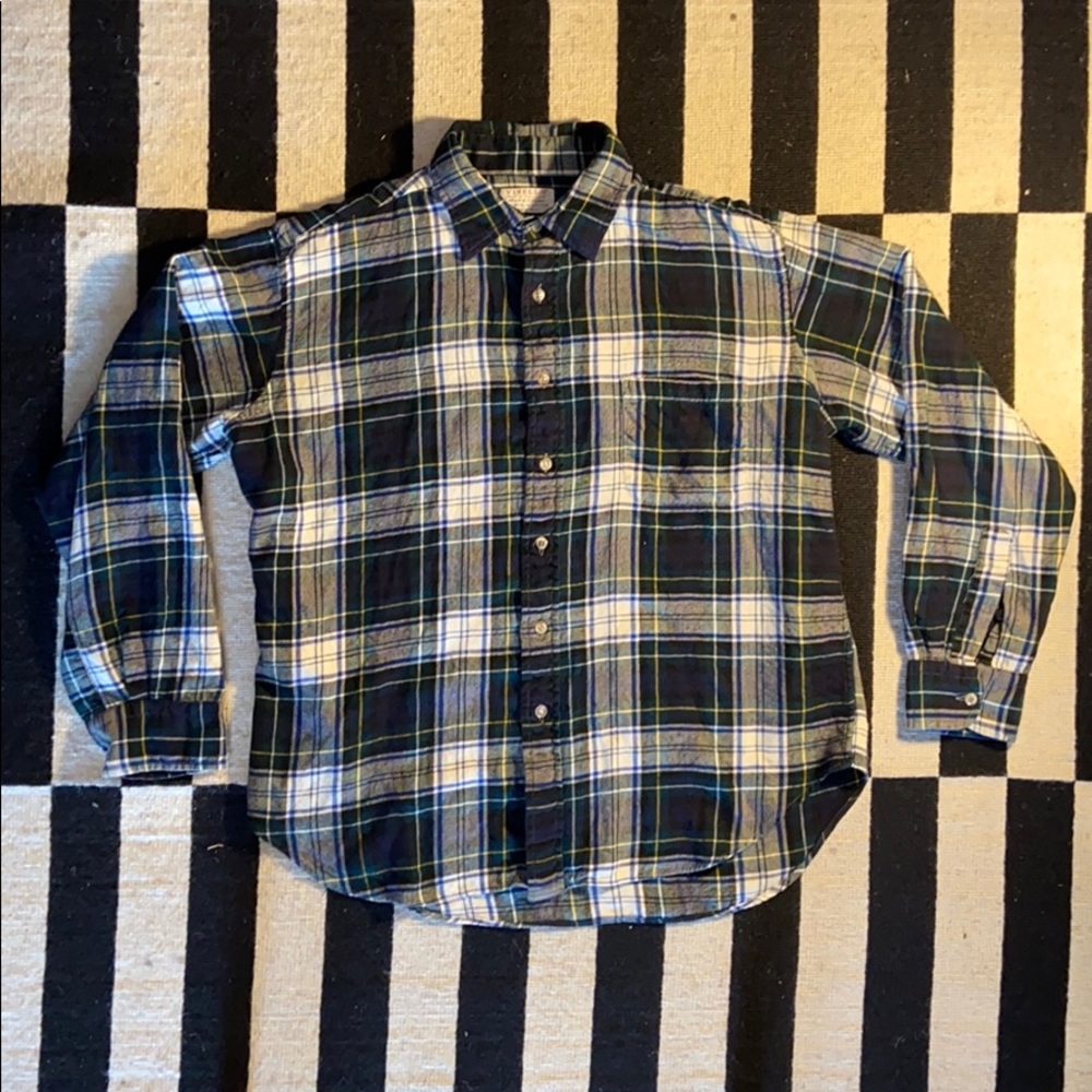 Soft Scottish Wool-Cotton Blend Plaid Shirt